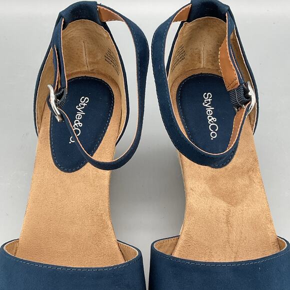NEW Style & Co Women’s Seleeney Espadrille Wedge Sandals Navy Size 7M - Picture 6 of 11